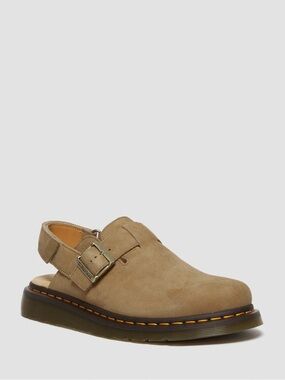 Dr. Martens Women's Tan Suede Buckle Slingback Clog